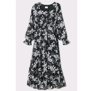 Isabel Maternity Chiffon Floral Maxi Dress